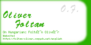 oliver foltan business card